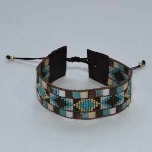 Miyuki Beads Leather Bracelet